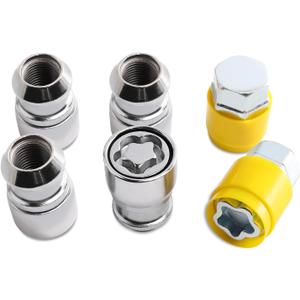 Wheel Lock Lug Nut kit 1/2-20 Thread Size Anti Theft, Compatible with F-150 B250 G1500 Mustang & Wrangler Comanche Liberty CJ5 CJ6 & Cherokee Century Regal Wildcat starchief & More Model