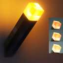 Light-up Wall Torch Lamp with 3 Lighting Levels, Hand Held & Wall Mountable Table Lamps, USB Rechargeable Night Light, Costume Cosplay Bedside Lamp for Home/Office Decor (1-color)