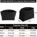 LOUKAYCCI Felt Purse Organizer Insert for Longchamp Le Pliage L Handbag Insert (Large, Black)