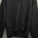 SUUKSESS Women Cashmere Blend Oversized V Neck Long Sleeve Pullover Sweaters (Large, Jet Black)