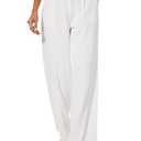 FUNYYZO Women Suit Pants Wide Leg Pants High Elastic Waisted in The Back Business Work Trousers Long Straight, M