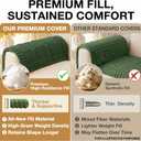 hyha Couch Covers for Dogs Washable, Non Slip Plush Dog Sofa Protectors, Fuzzy Pet Couch Covers for 3 Cushion Sofa Pet Friendly (Dark Green, 27.6" x 59")