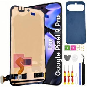 AMOLED Original for Google Pixel 9 Pro Screen Replacement for Google Pixel 9 Pro LCD Screen Touch Digitizer Display Assembly Pantalla GR83Y GEC77 GWVK6 with Tool kit