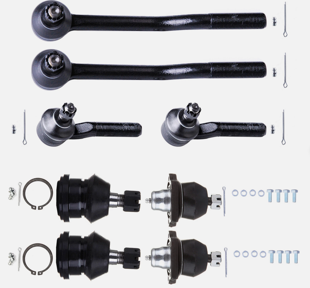 8pcs Ball Joints Tie Rod Ends For 1995-97 Nissan Pickup D21 2WD