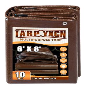 Brown Tarp 30x40 Feet, 10 Mil Thick Waterproof Poly Tarps