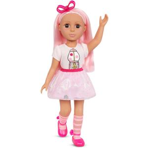 Glitter Girls - 14-Inch Doll Clothes - Pink & White Candy Outfit - Striped See-Through Socks - Sparkly Pink Shoes - Toy for Kids 3 Years +