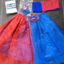 Newcotte Set of 4 Halloween Clown Costume for Girls Include Tutu Skirt with Hair Bow Fishnet Gloves and Striped Soccer Socks