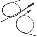 Motoforti Hood Release Cable Door Handle Cable 51237060529 51237184432 51237201904 Fit for BMW 328i - Pack of 2 Black Long-lasting