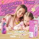 BOOH Decorate Your Own Water Bottle Kits for Girls, Mermaid Painting Diamond Art & Bracelet Making Kit for Girl, Crafts for Kids Ages 4-8, Birthday Christmas School Gifts (Mermaid)