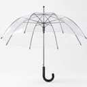 Clear Umbrellas for Wedding Guests, Bulk Wedding Umbrellas for Outdoor Ceremony & Events, Auto Open Transparent Stick Umbrella with J Hook Handle for Photos, Light Rain Backup