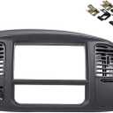 Center Dash Radio Climate BEZEL Panel for Ford F150 Expedition 4WD 4x4 Front Dash Trim Radio Air Vent Grill Bezel Tan OEM 1997-2003-gray