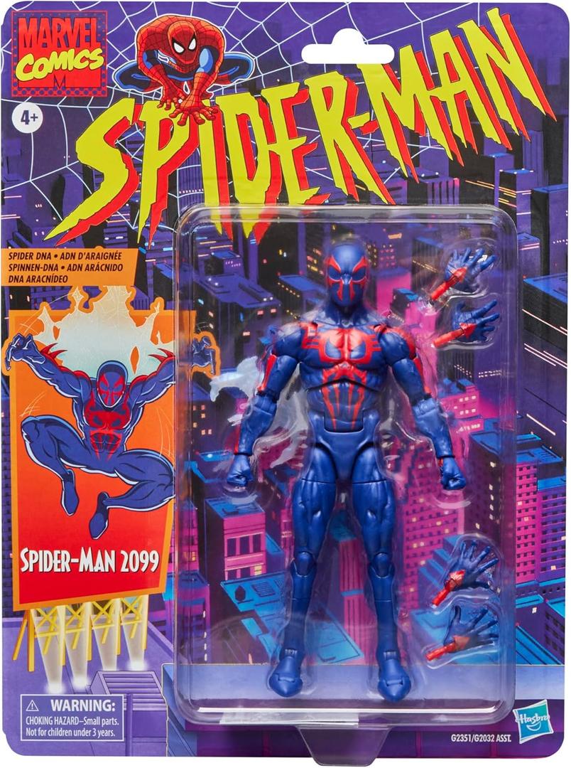 Marvel Legends Series Spider-Man 2099, Retro Cardback Comics Collectible 6-Inch Scale Action Figure
