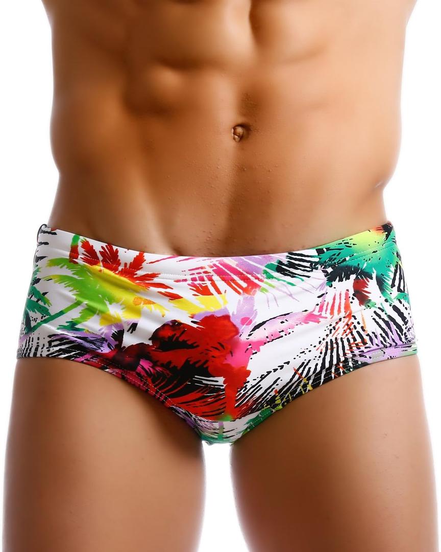 Taddlee Men Swimwear Swim Briefs Bikini Board Surf Shorts Boxer Trunks Swimsuits Red (Medium, Xf63)
