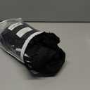 No Hook Shower Curtain and Snap in Liner Set Black Tufted Chevron Striped Cloth Waterproof Washable Fabric Boho Farmhouse Bath Curtain See Through Mesh Top Window for Bathroom Hotel 71" x 86"