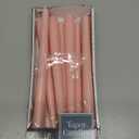 Hyoola Tall Taper Candles - 10 Inch Light Pink Unscented Dripless Taper Candles - 8 Hour Burn Time - 12 Pack