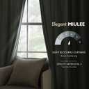 MIULEE Velvet Curtains 96 inches - Luxury Curtains for Bedroom Living Room Room Darkening Thermal Insulated Super Soft Window Drapes Rod Pocket & Back Tab, Misty Blue, W52 x L96 inches, 2 Panels