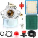 MOTOALL 11A-426A711 Carburetor Kits Fit for Troy-Bilt 11A-436A711 12AV566M066 11A-426A066 11A-426C211 11A-426C266 12AE449A266 12AJ866E266 Lawn Mower with Gaskets Spark Plug Fuel Hose