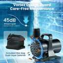 OYO Water 520W 8000 GPH Pond Pump, Commercial Grade High Flow Submersible Water Pump for Large Ponds, Pools & Waterfalls, Continuous Duty, Submersible & Inline Installation, Includes Filter Bag