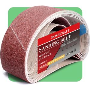 Boshcraft 21 Pack 3 x 21 Inch Sanding Belts, 3x21 Belt Sander Sanding Belts 40/60/80/120/180/240/400 Grits Assortment Sanding Belt for Belt Sander Knife Sharpening Woodworking Metal Polishing