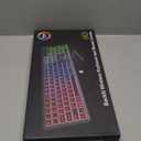 Wireless Keyboard and Mouse Combo, RGB Backlit, Rechargeable & Light Up Letters, Full-Size, Soft Typing, Sleep Mode, 2.4GHz Quiet Keyboard Set for Mac, Windows, Laptop, PC, Trueque (Metallic Blue)