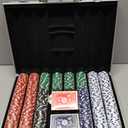 Poker Chips with Numbers,500PCS Poker Chip Set with Aluminum Travel Case,11.5 Gram Poker Set for Texas Holdem Blackjack Gambling. (Red Green Black White Blue - 500 Chips With Numbered Values)