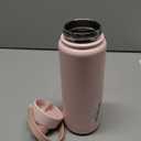 POWCAN 32 oz Insulated Water Bottle with 2-in-1 Straw and Spout Lid, Keep Cold 24H, Leak-Proof, BPA-Free, Double Wall Stainless Steel Water Bottle for Sports, Gym, Travel, and School (Cotton Candy)