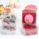RomanticBaking 50PCS 5x5x2 Inches Full Clear Bakery Boxes Chocolate Covered Strawberries Boxes,Mini Cake, Cookies,Macaron,Pie, Cakesickle &More