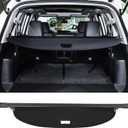 Trunk Cargo Cover for Nissan Rogue S SV SL Platinum 2021 2022 2023 2024 2025 Retractable Rear Trunk Cargo Luggage Security Shade Cover Shield Interior Accessories Waterproof All Weather (Black)