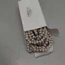 16 Feet Christmas Wood Bead Garland Wooden Bead Garland for Christmas Tree Holiday Decoration (Gold, White)