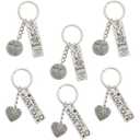 Couples Keychains for Him and Her, I Love You in 2 Designs (6 Pack)