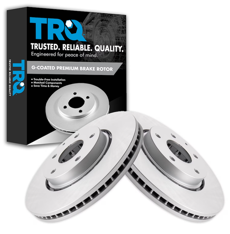 TRQ Front Brake Rotors Set Vented Premium G-Coated Fits Select 2014-2018 Mazda 6 2013-2015 CX-5