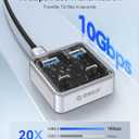 ORICO 10Gbps USB-C Hub, 4-Port Zinc Alloy USB 3.2 Splitter with 2 USB-A & 2 USB-C Ports, High-Speed Data Extender for Laptops, PCs, Desktops, and More (1.64Ft)