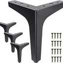GOSCHE 7 Inch Metal Furniture Legs, Legs for Furniture Set of 4,Modern Style Replacement Couch Legs for Dresser Chair Bed Cabinet Table Ottoman Cupboard DIY Replacement Sofa Feet