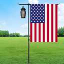Upgraded 63 Inch Garden Flag Pole Holder,Heavy Duty 5/8 inch Stainless Steel Flagpole Stand,Weatherproof Ground Flag Stand for Outdoor Yard Lawn Patio House Decor,Suitable for 28x40 Flag