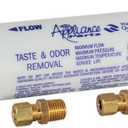 EZ-Flo 10 Inch Line Water Filter, Brass 1/4 Inch MIP x 7/16 Inch Compression Adapters, 1500 Gallon Capacity, 60461N