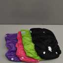 Teamoy Reusable Female Dog Diapers with Inserts (Pack of 4), Doggie Diaper Liners Period Pants for Dogs in Heat & Incontinence, Super-Absorbent, M (M(Fit 14"-20" Waist))