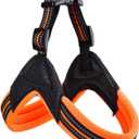Dog Harness No Pull Ultra Soft Breathable Padded Pet Harness 2 Adjustable Botton, 3M Reflective Pet Harness for Dogs Easy Control for Small Medium Large Dogs (L, Bright Orange)