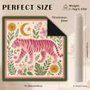Pink Tiger Moon Floral Mahjong Mat for Table
