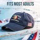2 x FLAGWIX 250th Anniversary USA Hat - Adjustable Embroidered Patriotic American Eagle Baseball Cap - 4th of July Vintage Eagle Hat for Men Women Veteran Army Military, America 250th Anniversary Cap (Blue)