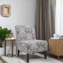 Linon Coco Accent Chair, Gray Damask, Standard