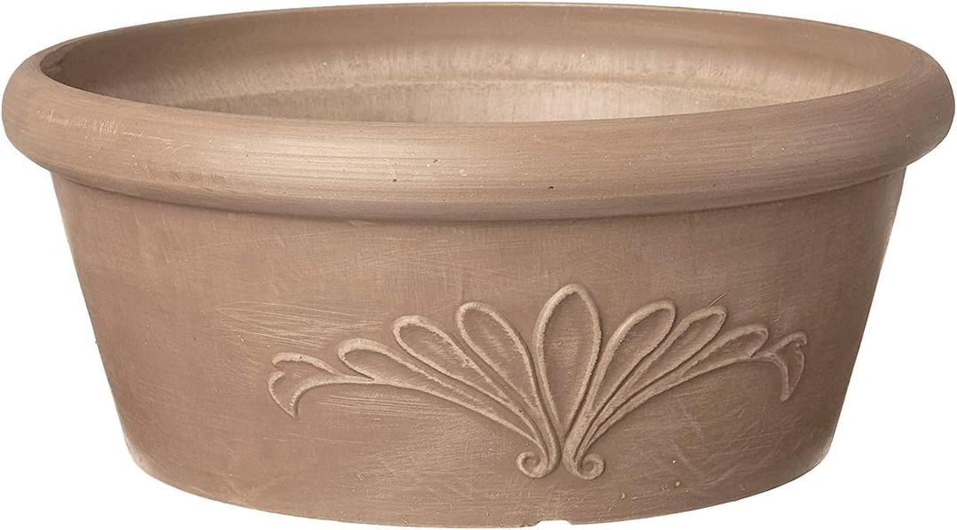 Arcadia PSW Pot TA30TP Collection Shallow Bulb Pan Planter Dish Low Bowl for Succulents, Bonsai, Fairy Gardens, Herbs, 12-inch, Taupe
