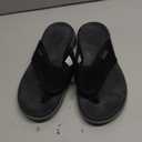 DREAM PAIRS Women's Arch Support Soft Cushion Flip Flops Thong Sandals, Size 5.5, Black/ Grey, BREEZE-2