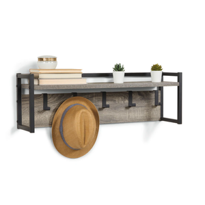 HD Designs Wall Shelf with Hooks