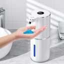 Automatic Soap Dispenser with Smart Digital Display, Touchless Rechargeable Hand & Dish Liquid Soap Dispenser for Kitchen & Bathroom - 6 Adjustable Level, Wall Mounted, 380ml IPX5 Waterproof