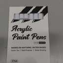 Rotulador acrlico de pintura blanca: paquete de 8 marcadores de pintura blanca de 0.028 in para metal, arte, madera, papel negro, plstico, cermica, metal, pintura de roca, dibujo, punta extrafina, ideal para artistas y estudiantes (Blanco)