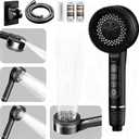 Filtered Shower Head with Handheld, High Pressure 3 Spray Showerhead with Filters & Upgraded Anti-clog Nozzles for Hard Water -Remove Chlorine, Reduce Dry Itchy Skin -ON/OFF Switch for Pet BathBlack