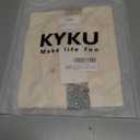 KYKU Hawaiian Shirt for Men: Tropical Summer Beach Short Sleeve Button Down Shirt with Pocket (Beige, S)