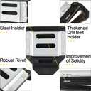 2 x Drill Holder For Tool Belt,Drill Belt Clip,Drill Holster,Tape Measure Holder, Fits Up to 2.7" Belt(Black)