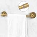 Brass Towel Bar, Adjustable Bathroom Single Towel Rack Rod, Rustic Wall Mounted Towel Holder for Bathroom Antique Brass Towel Bar Rack