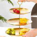 Stainless Steel 3 Tier Cupcake Stand, Tiered Trays Three Layer Cake Stand 3 Tier Serving Tray Platters for Pastry Dessert Candy Fruit Tea Party Wedding Platter (Silver)